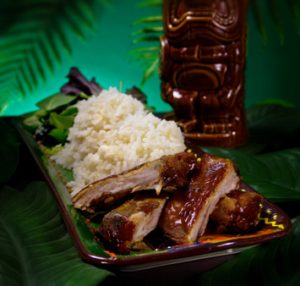 Juicy Hawaiian-style ribs with rice
